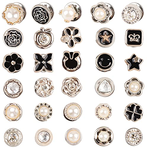 Abnehmbarer Kleidungsknöpfe, Broschen für Kleidung, Knöpfe Ohne Nähen,...