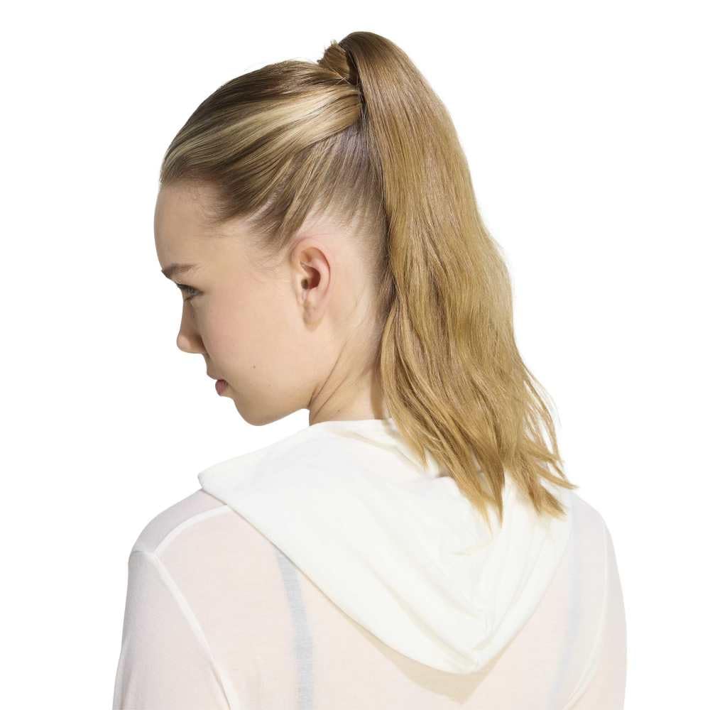adidas Kobiety Soft Lux Sheer Hooded Long-Sleeve Shirt, off white, S