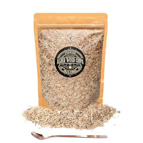 Alder Wood Chips for Cocktail Smoker; Smoked Whiskey/Bourbon/Old Fashioned Drinks - Fine Sawdust Shavings for Cocktail Smoking Guns Smoke Box BBQ - 5oz Gift Bag & Spoon By G&Js Finest