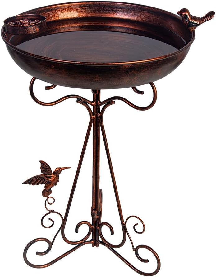 VEWOGARDEN Metal Bird Baths for Outdoors Vintage Garden