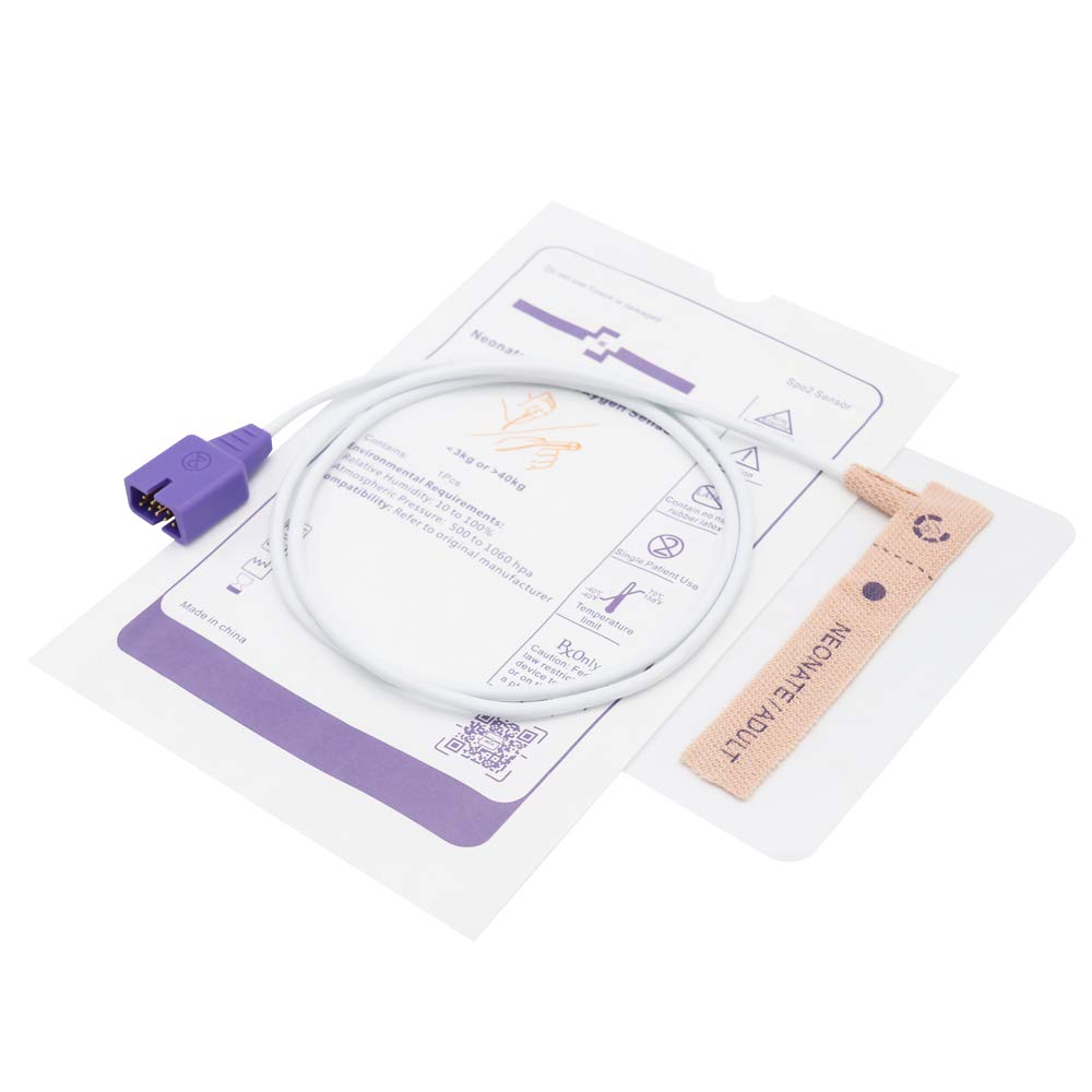 Sensore monouso Spo2 per adulti neonatale per sonda MAX-N Nellcor 9 pin FDA/CE 12 confezioni omologate