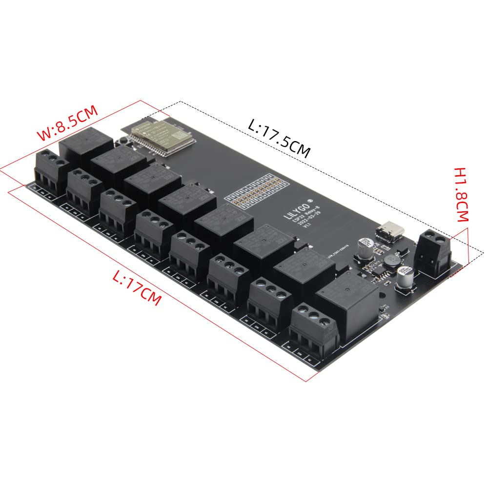 LILYGO TTGO T-Relay 5V 8 Canali Modulo Relè ESP32 Wireless Modulo DC Scheda di Sviluppo WiFi BLE Telecomando