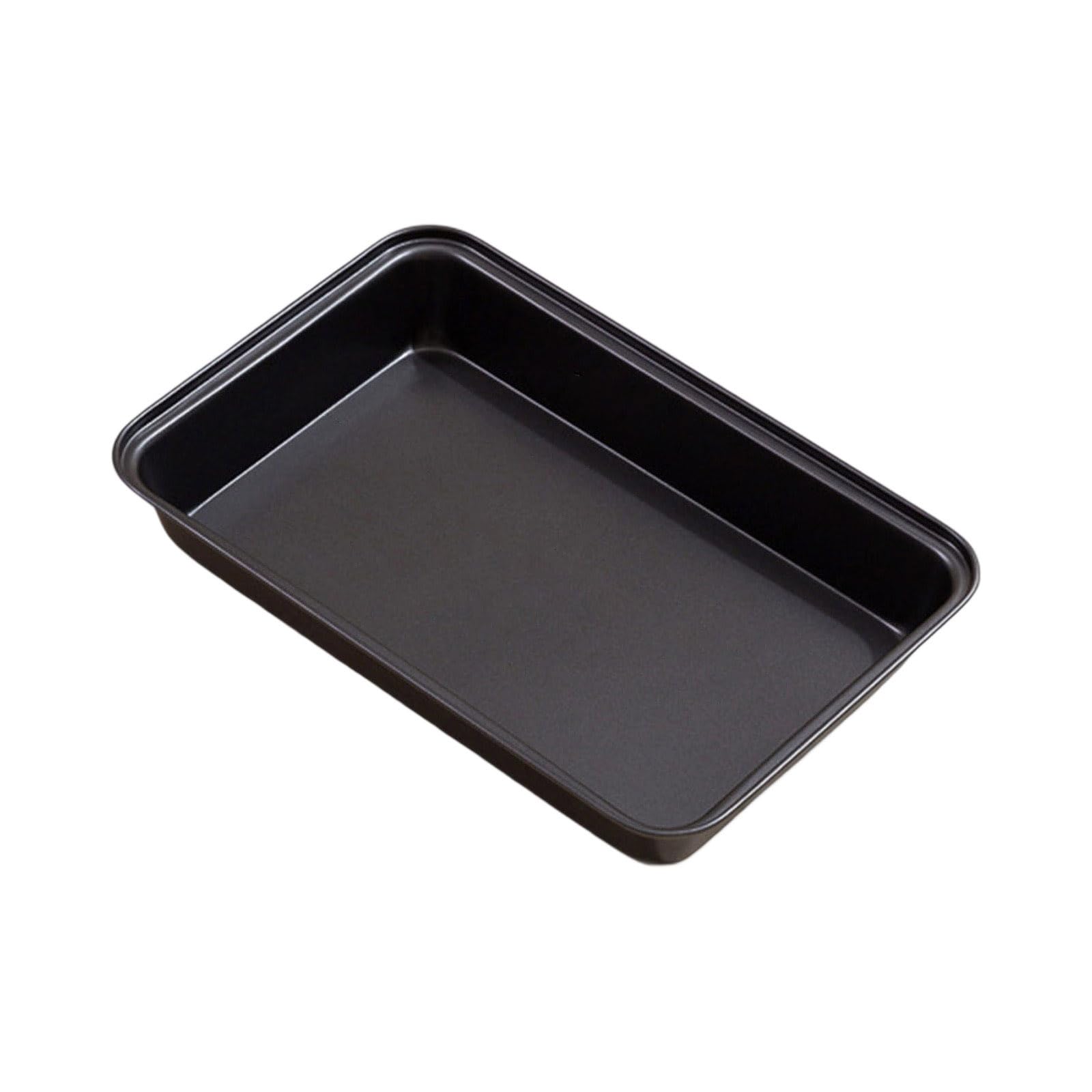 Qusinfc Baking Tray Carbon Steel Nonstick Coating Advanced Cookware Cooking Pan Cookie Sheet for Breads Pastries Casseroles Deepen Cake Pan for Baking