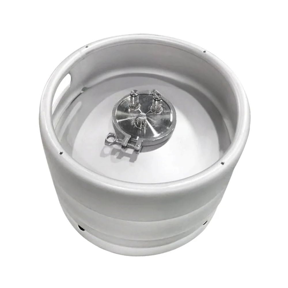 Fusto for Vino, Argento 30/58L 1/2 BBL, Serbatoio for Birra Artigianale in Acciaio Inossidabile 304(30L Just Keg Only)
