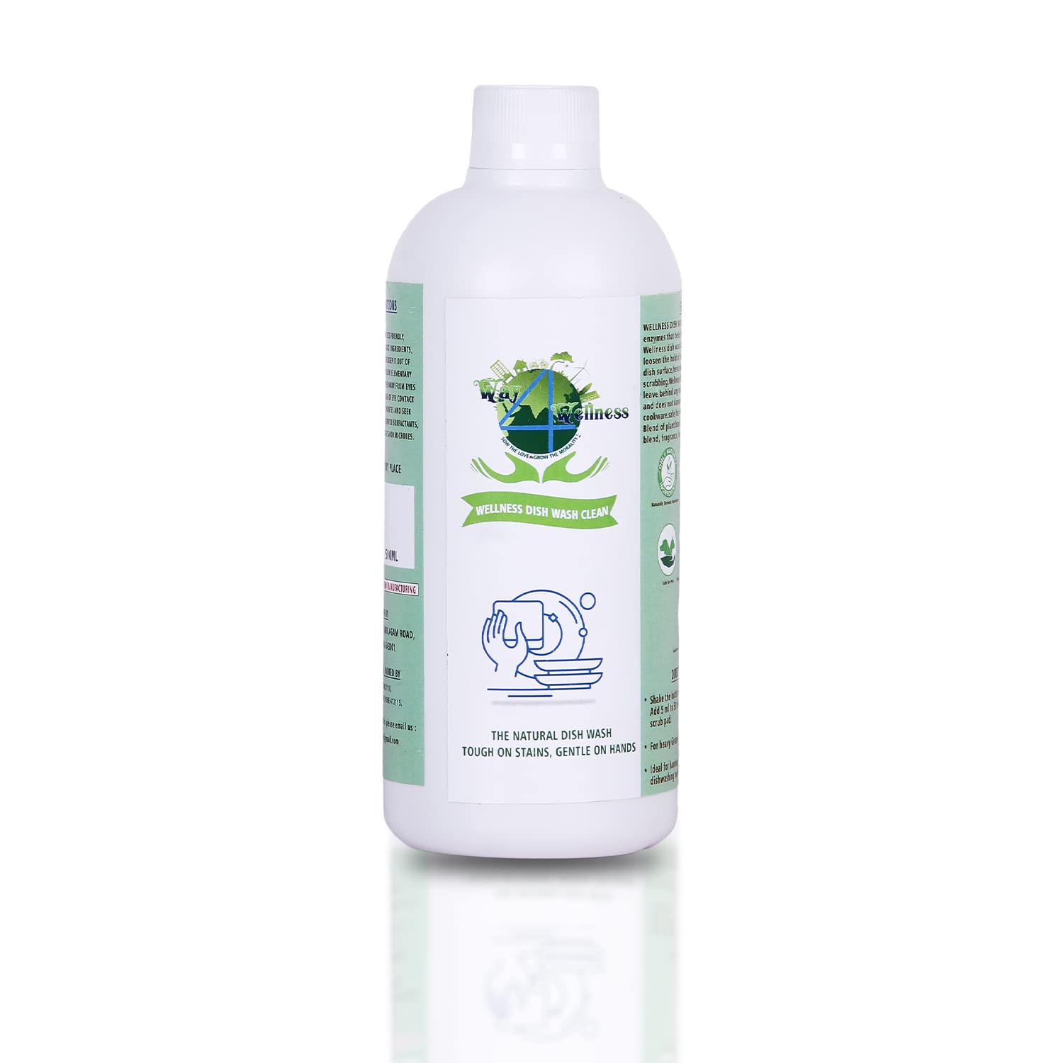 Way 4 Wellness Natural Dishwash Liquid | Organic Plant Based Skin friendly Dish washing Liquid | Eco-Friendly, Non-Toxic, Biodegradable - 500 ml (B09K5KW6JY) Amazon Price History, Amazon Price Tracker