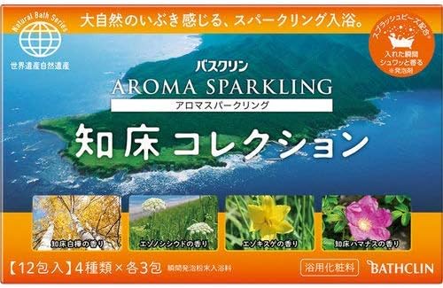 Amazon バスクリン アロマスパークリング 知床コレクション 30g 12包 3個セット アロマスパ クリング バスパール バスフレーク 通販