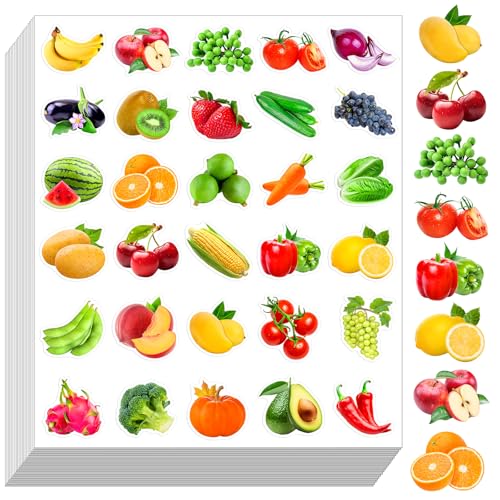 LBSXQGS Fruits and Vegetables Stickers