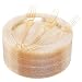 72 Pieces Plastic Dessert Plates 7.5" & 72 Pieces Gold Disposable Forks 7.4" with Gold Glitter, Clear Small Plates,Gold Disposable Plates, Round Party Plates for Appetizer