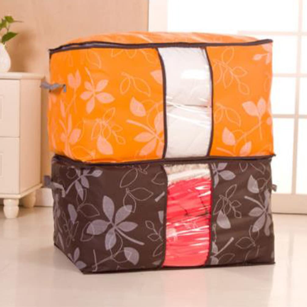 Gatuida 2 Pz Trapunta Ricevere Borse Custodia Con Cerniera Organizzatori Di Abbigliamento e Stoccaggio Borse Per Riporre i Vestiti Coperta Trapuntata Foglia Capi Di Abbigliamento Viaggiare