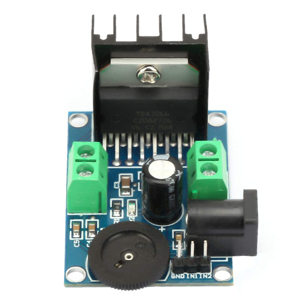 DHRUVPRO TDA7266, Dual Channel 7W + 7W High Power Stereo Audio Audio Amplifier Board, for DC Socket Terminal Blocks-image-21