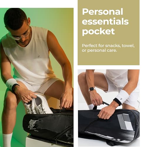 Image of Lifelong Badminton Kit Bag for Men & Women | Dual Compartment, Personal Care Pouch | Water-Resistant, Soft Pads, Adjustable Strap |