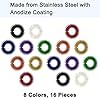 Wisdompro 16 Pcs Spiky Sensory Finger Rings, Metal Acupressure Rings, Silent Anxiety and Stress Relief Fidget Ring Set for Teens, Adults - 8 Colours #1