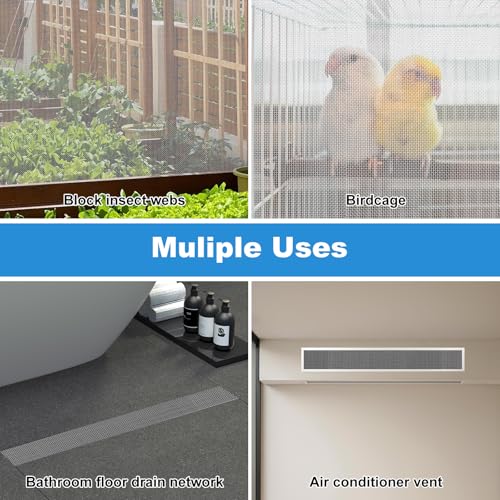 Image of 304 Stainless Steel Wire Mesh Screen, 6 Pack 11.8 x 8.2 inch Metal Mesh Screen for DIY Projects, Cages, Vents, Garden, Window Screens, and Filter Mesh