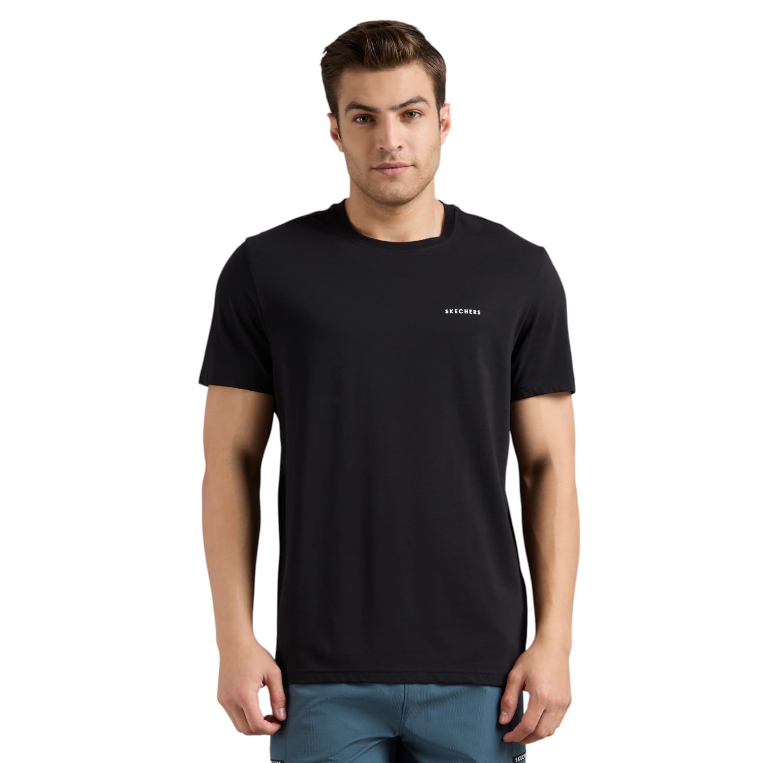 skechers Men's Solid Regular Fit T-Shirt-picture-38
