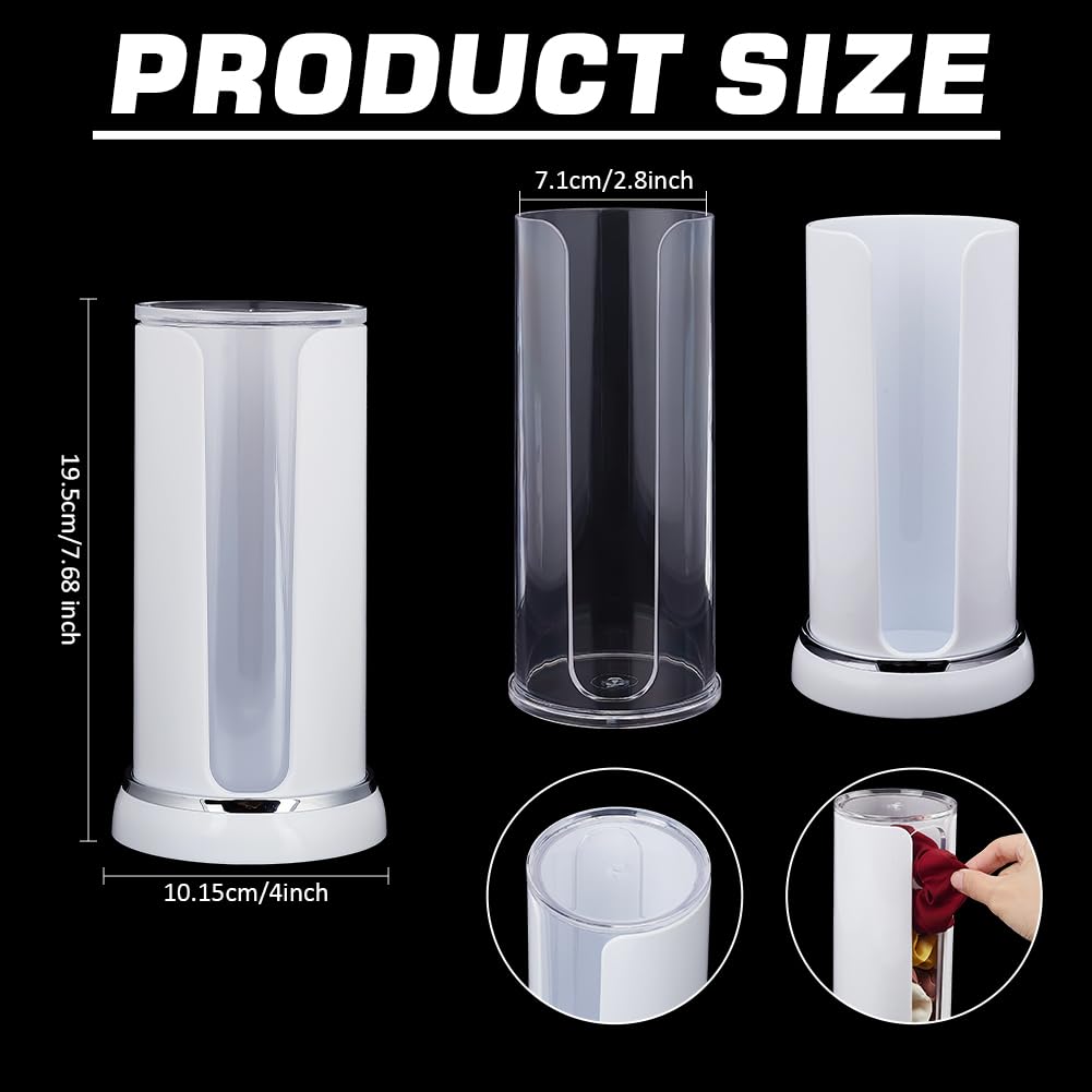 PH PandaHall Scrunchie Halter Haargummi Organizer Transparenter Haargummi Turm Aufbewahrungsetui Haargummis Kunststoff Scrunchie Displayständer Für Damen Tragbarer Haaraccessoire Organizer 10x19cm