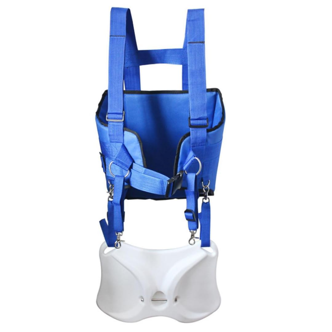 Ceinture de Combat de Canne à Pêche Réglable, Bleue, 88x35 cm / 34.65x13.78 pouce, Pêche Debout avec Harnais d'Épaule et de Dos
