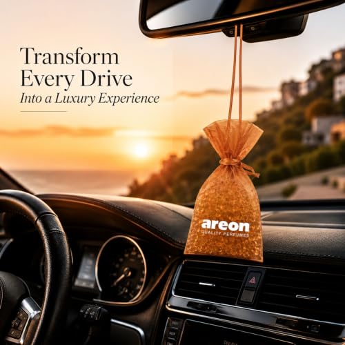Image of AREON Pearls Coconut Hanging Air Freshener, Quality Perfume Pack of 1