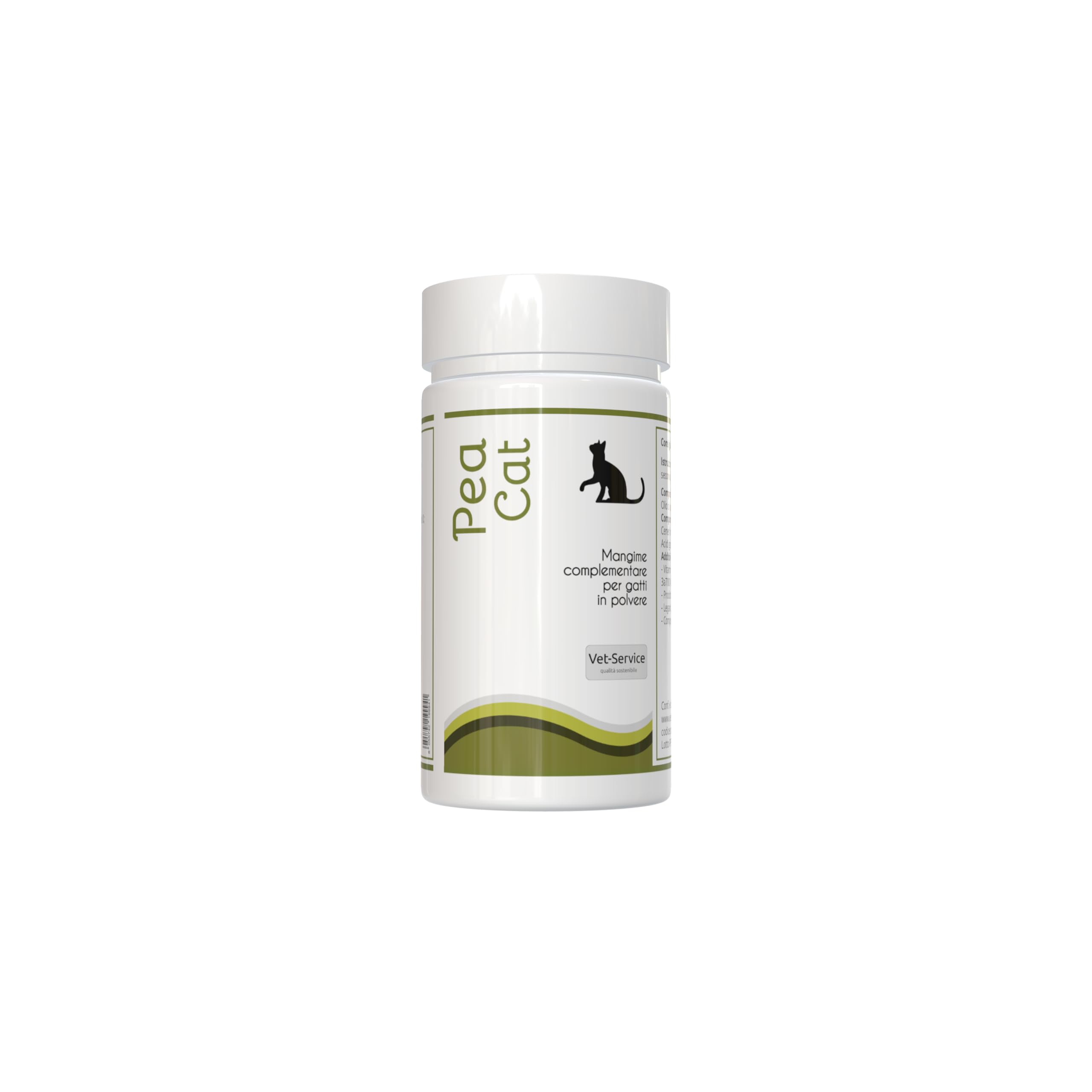 Pea-Cat | 120 grammi | Antidolorifico e Antifiammatorio | Integratore per gatti in polvere | Supporto per Infiammazioni e Dolori Cronici Neuropatici e a carico dei Tessuti Molli con PEA e Oleuropeina