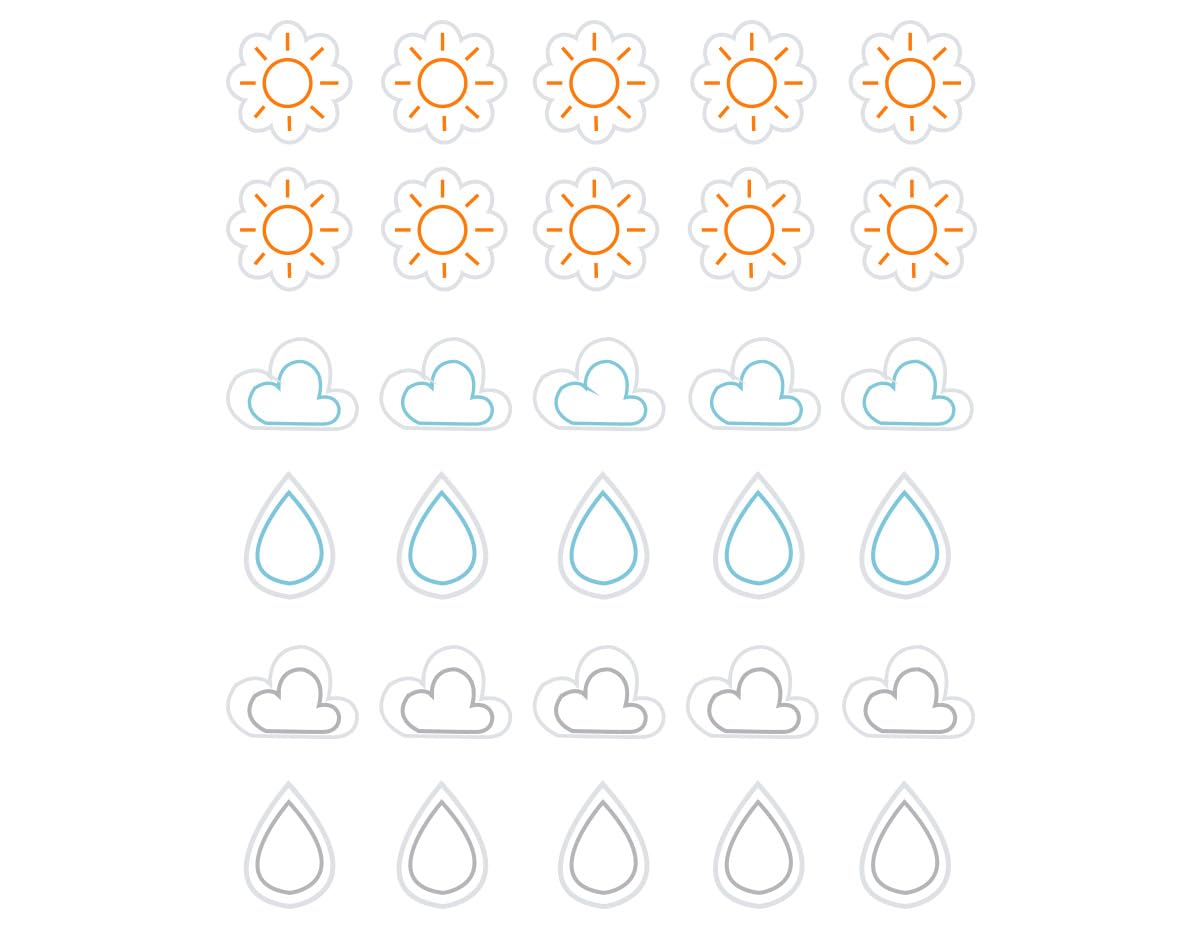 Dailylike Climatology Paper Stickers Line 01 Diamond Sheets 10 mm 4 Sheets