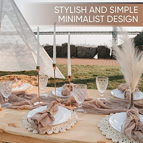 Dua Dècor Beige Cheesecloth Table Runner +10 Beige Gauze Napkins, Gauze Table Runner For Boho Picnic Table And Wedding Decorations For Reception, Perfect For Boho Table Decor, Table Setting And More #TOP6