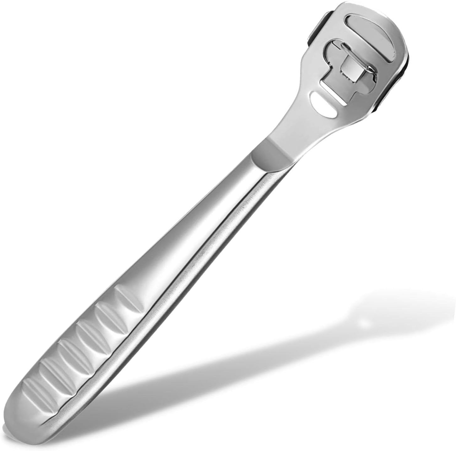 Hair Line Stainless Steel Foot Callus Shaver For Pedicure Filer, Dead Skin Remover, Corn Cutter For Removing Solid N Cracked Skin, Heel Razor With Handle