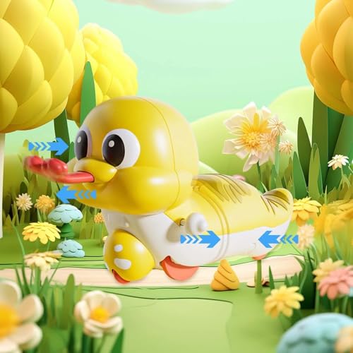 Image of Cute Wind-Up Duck Toy for Kids, Manual Clockwork Walking Duck, Colorful Cartoon Animal Toy for Toddlers & Children (Pack of 2)