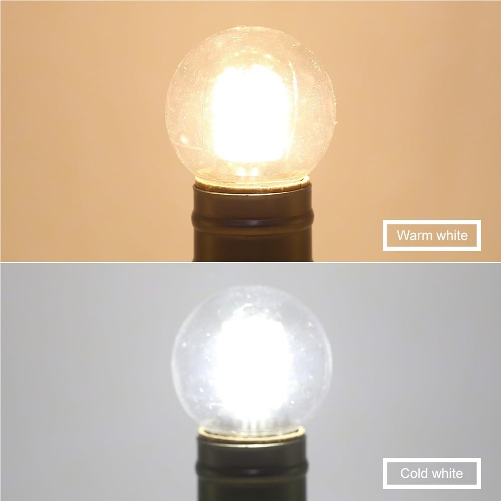 1fortunate lights, Paquete de 10, bombillas LED for lámparas AC220V E27 G45 5W/7W/9W, lámpara colgante for foco de mesa(Cold White,9w)