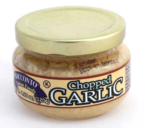 Racconto Chopped Garlic, 4.25-Ounce Glass Jar (Pack of 6)