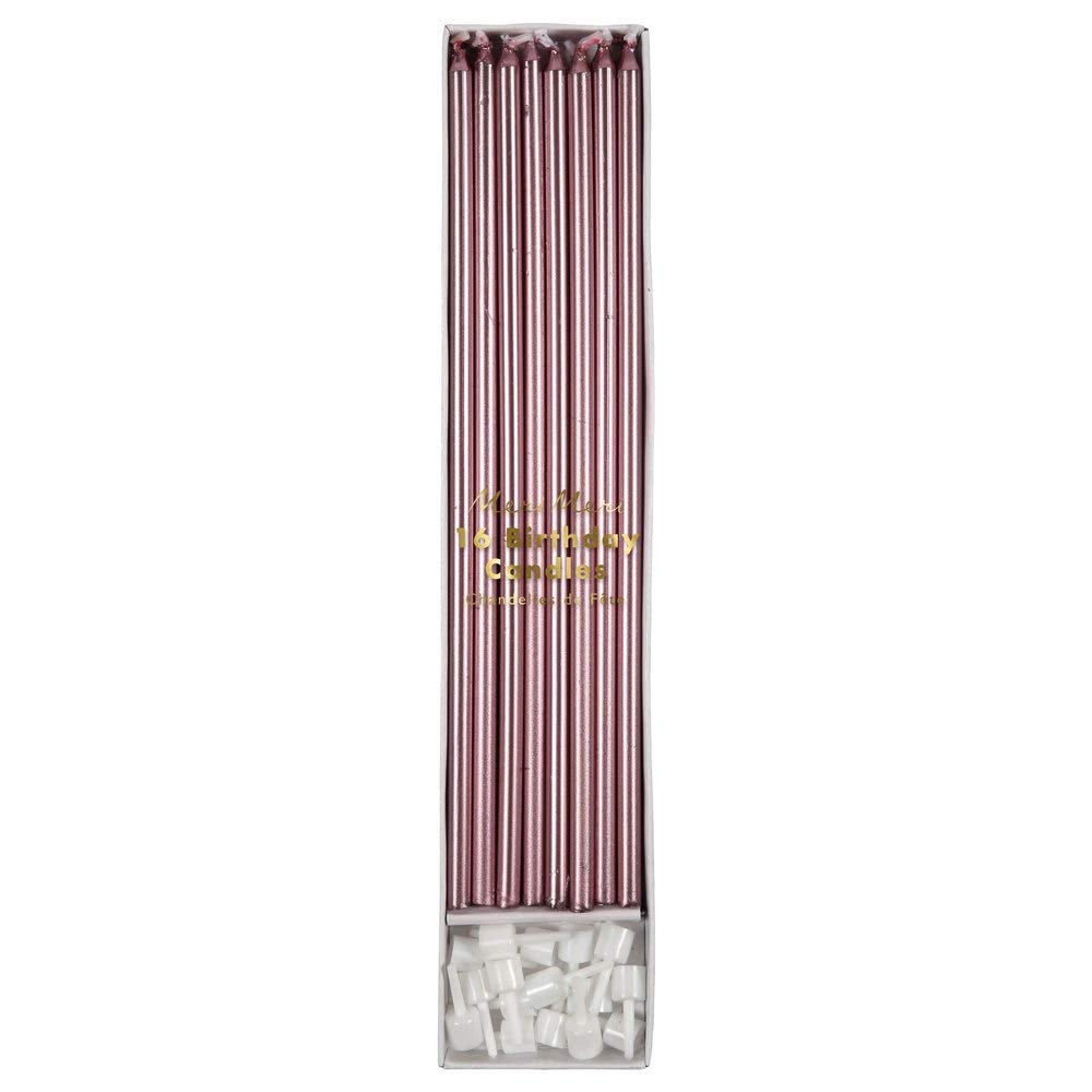 tall birthday Pink birthday cake candles