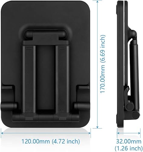 Miniatura 2 de PEPPER JOBS Soporte para tablet, soporte para monitor portátil de 6.69 x 4.72 pulgadas de ancho, doble tubo plegable y ajustable, soporte para iPad