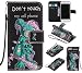Produktbild Nancen Compatible with Handyhülle iPhone 7 iPhone 8 (4,7 Zoll) Hülle/Handyhülle, Painted Persönlichkeit PU Leder Tasche Schutzhülle Case [Don't Touch My Cell Phone]