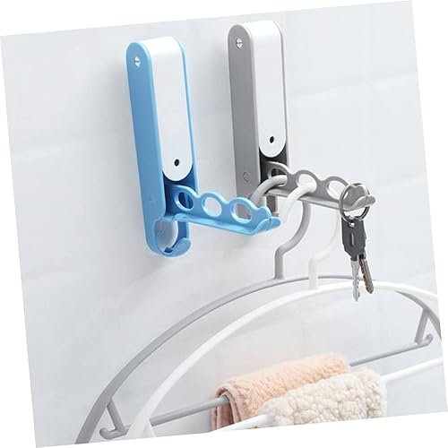 Miniatura 2 de Percha organizadora de ropa, 2 piezas, perchero para ropa, percha simple, plegable, organizador de almacenamiento, colgador de tela