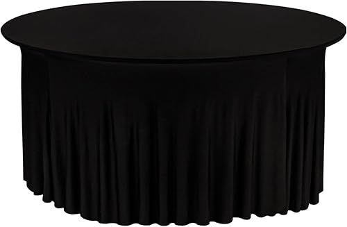 Paquete de 6 faldas de elastano de 6 pies para mesa redonda, lavables, manteles elásticos rojos, resistentes a las arrugas, ajustables, para