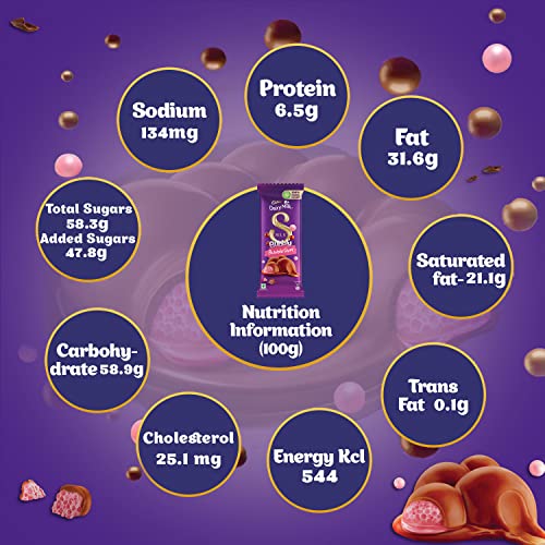 Image of Cadbury Dairy Milk Silk Bubbly Bubblegum, Pack of 6 x 50g
