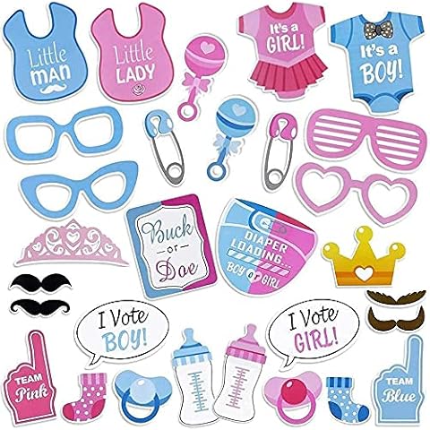 SHONCO Baby Shower Photo Booth Props Kit Cover