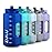 Zulu Goals 128oz Half Gallon Plastic Water Bottle with Straw and Time Marker | Large Reusable Jug with Handle and Leak Proof Lid for All Day Hydration, Gym and Outdoors, Gift Ready, Royal Blue