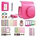 Shaveh 11 in 1 Camera Accessories for Fujifilm Instax Mini 7/8 or Mini 9 Include Camera Case/Album/Selfie Lens/Colored Filters/Wall Hang Frames/Film Frames/Border Stickers/Corner Stickers/Pen (Rose)