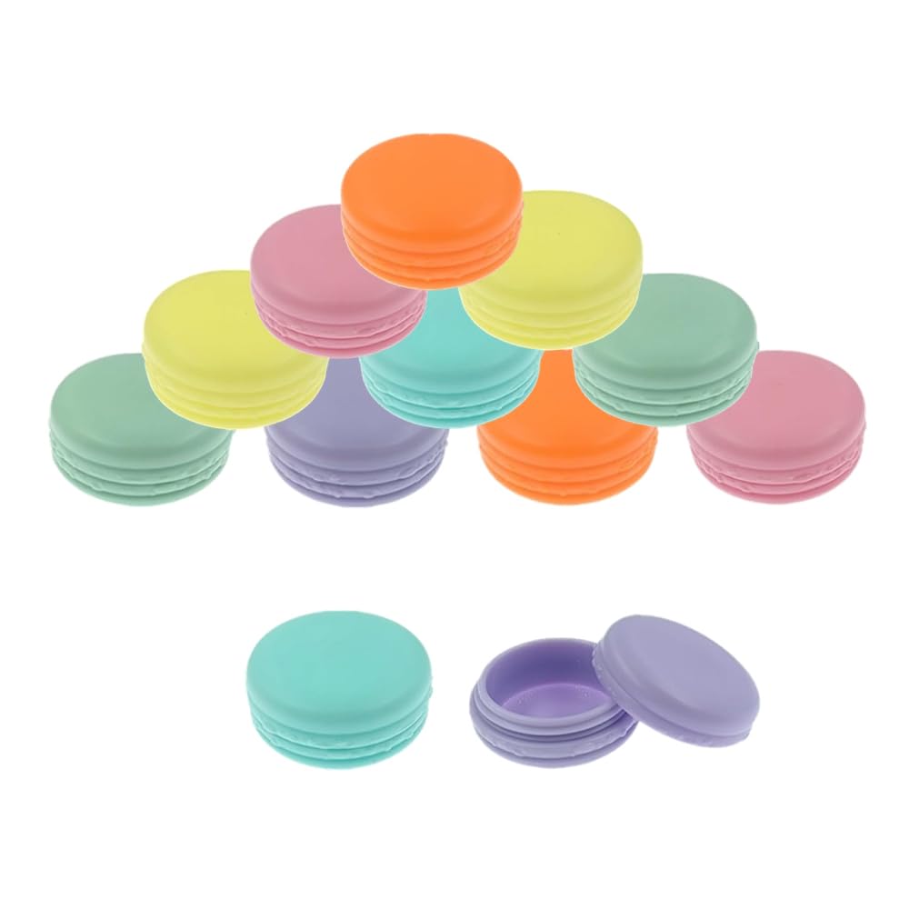 12 PCS Travel Pots 10ml Multicolour Empty Sample Pots Reusable Travel Jars Round Cosmetic Container Jars with Lids for Face Cream Lotions Powder Makeup 6 Colors