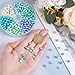 PH PandaHall 300pcs 6 Colors Blue Green Series Glass Beads, 6mm Glass Pearls Bracelet Making Kit Painted Round Spacer Beads for Jewelry Making Necklaces Bracelets DIY Crafts Supplies