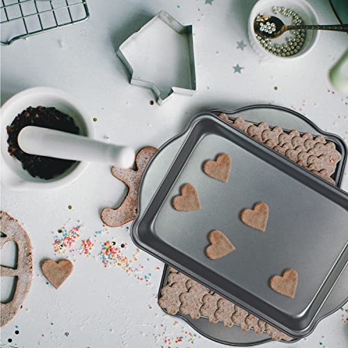 DecorRack Antihaft-Backblech, 38 x 25 cm, Rechteckige Backform für Kuchen, Kekse, Brownies und mehr, Hitzebeständig bis 260°C… – Ansicht 3