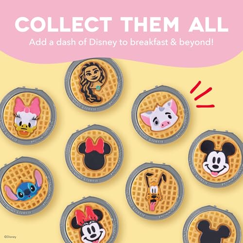 Image of Dash MultiMaker Mini System Removable Plate Set - Ceramic, Nonstick Replacement Plates for Fun-Shaped Waffle Breakfast - Waffle Maker Not Included - 4-Inch - Two-Pack - Moana & Pua