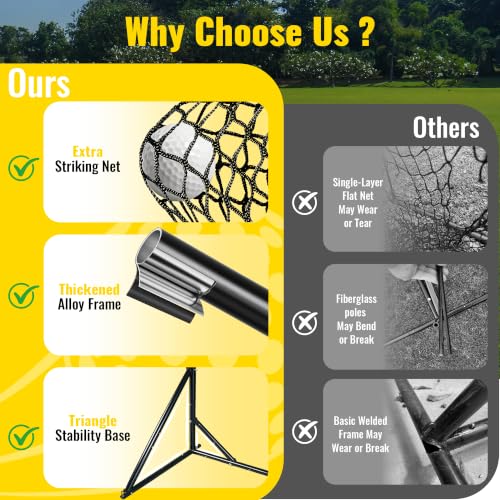 10x7ft Dual-Protection Golf Hitting Net