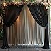 10x10ft Wrinkle Free Black Backdrop Curtain for Parties Soft Fabric Drapes Wedding Black Curtain Backdrop for Birthday Party Decorations Background for Photography 5x10ft, 2 Panels