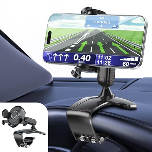 360° Rotating Dashboard Car Phone Mount (Black) - image 1