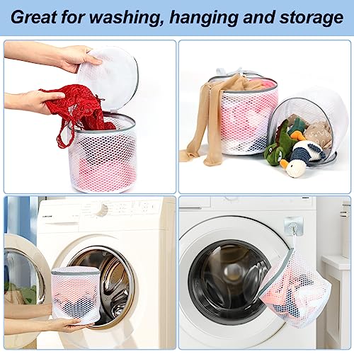 Image of Vivifying Bra Bags for Laundry, 2 Pack Honeycomb Mesh Bra Washing Bags for Laundry, Washing Machine, Lingerie, Delicates, Sock and Baby Clothes