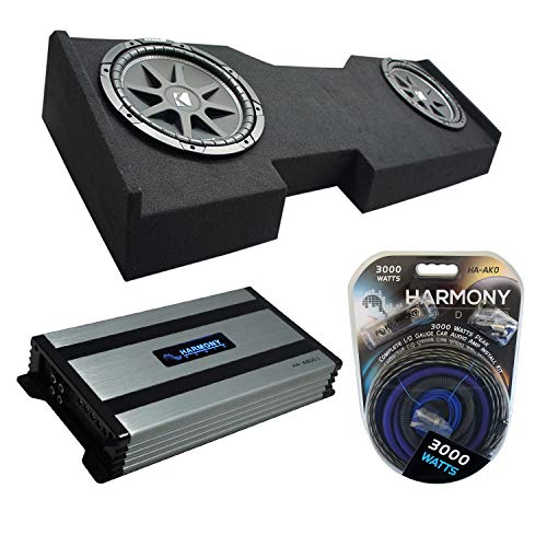 Harmony Audio Compatible with 2014-2018 Chevy Silverado Crew Cab Kicker Bundle Comp C12 Dual 12