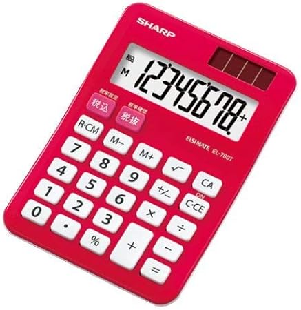 Amazon シャープ カラーデザイン電卓 8桁 パプリカレッド El 760t Rx ビジネス電卓 文房具 オフィス用品 Amazon シャープ カラーデザイン電卓 8桁 パプリカレッド El 760t Rx ビジネス電卓 文房具 オフィス用品