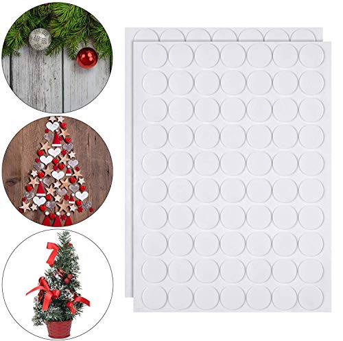 TAOPE acrílico Redondo sin rastros Adhesivo Transparente de Doble Cara, Almohadillas Adhesivas de Doble Cara, Impermeable, 140 Unidades