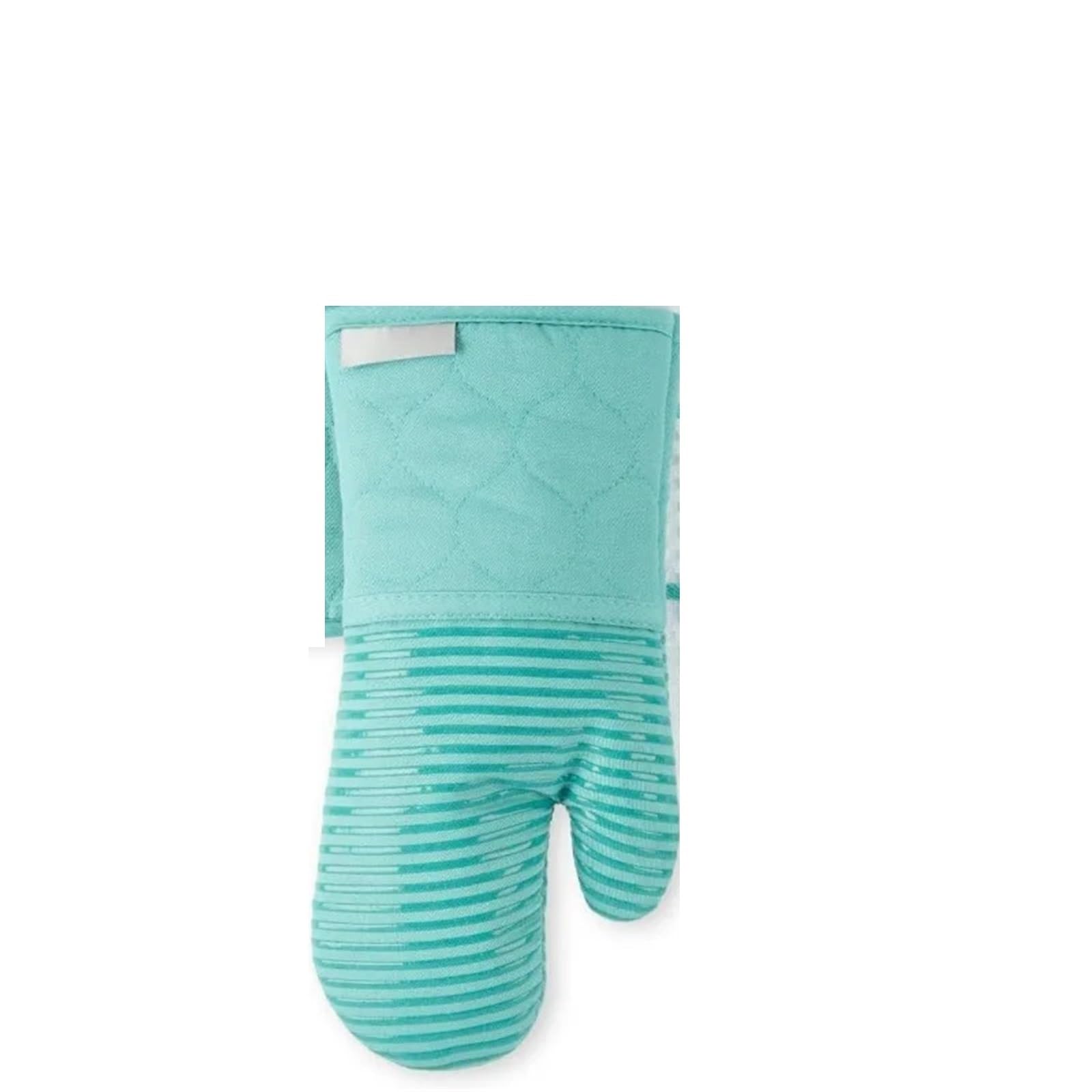 Gants De Four Gant de cuisine matelassé en coton éponge, manique résistant à la chaleur, 16"x26", 7"x13" et 7"x10", vert clair Pour La Cuisson