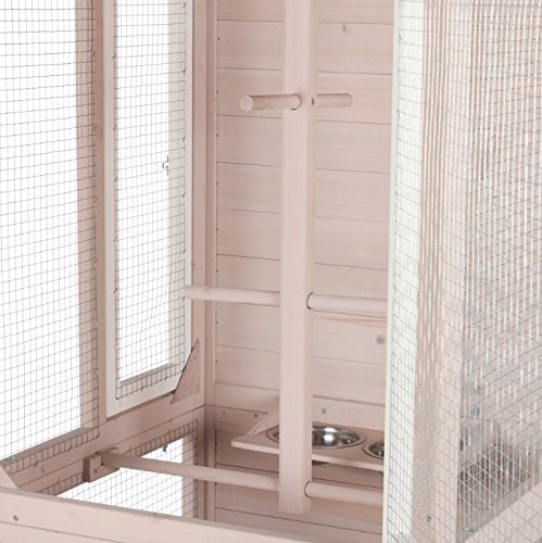 Trixie Outdoor Bird Aviary, 67-In Wooden Birdcage, 2 Perches, Ideal For Small Birds, Finches, Gray, (55952) #TOP2